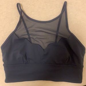 Graphite Lululemon Mesh Long Line Sports Bra